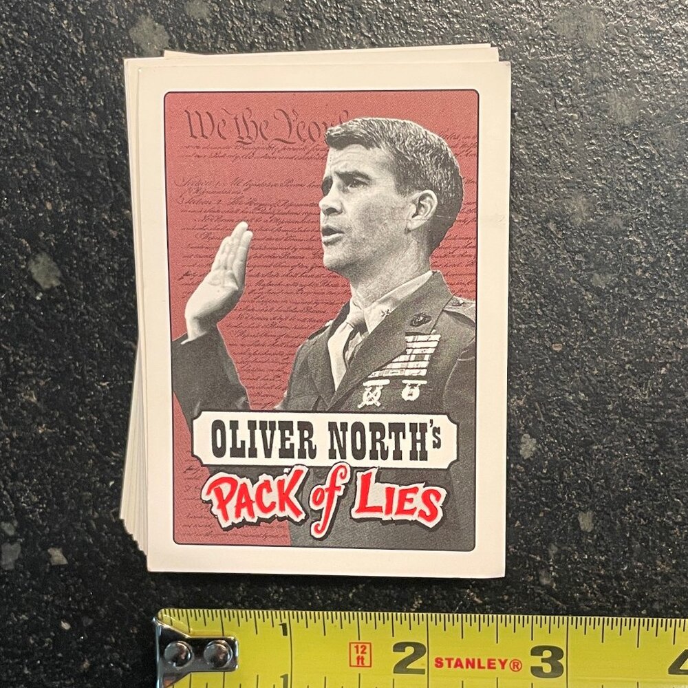 RARE Limited Edition "Oliver North Pack of Lies" Playing Cards, 1994